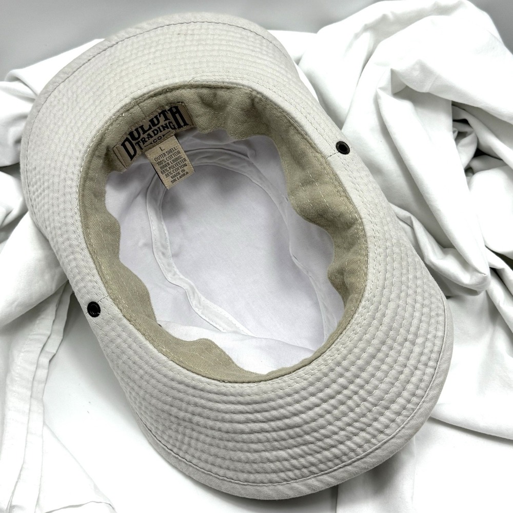 Duluth Trading Co. Men's Woman's Safari Bucket Hat Khaki Size Large Sun Hat Snap - Picture 6 of 13
